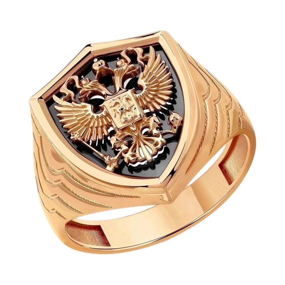 Ювелирное изделие - Мужская печатка из красного золота в магазине Best-Gold 157051