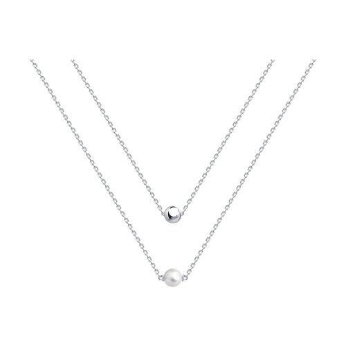 Ювелирное изделие - Колье из серебра с жемчугом в магазине Best-Gold 044830