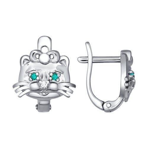 Серьги из серебра с фианитами Ювелирное изделие - Серьги из серебра с фианитами в магазине Best-Gold 043264