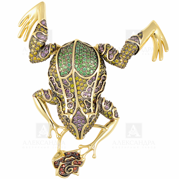 Подвеска из красного золота с фианитами Ювелирное изделие - Подвеска из красного золота с фианитами в магазине Best-Gold 132090