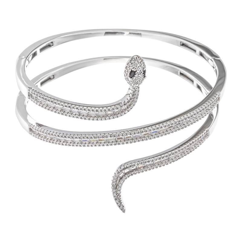 Браслет из серебра с цирконами