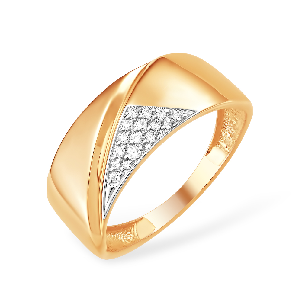 Кольцо из красного золота с фианитами Ювелирное изделие - Кольцо из красного золота с фианитами в магазине Best-Gold 125388