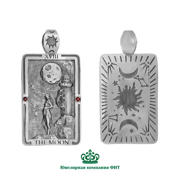 Ювелирное изделие - Подвеска из серебра с гранатом в магазине Best-Gold 156383