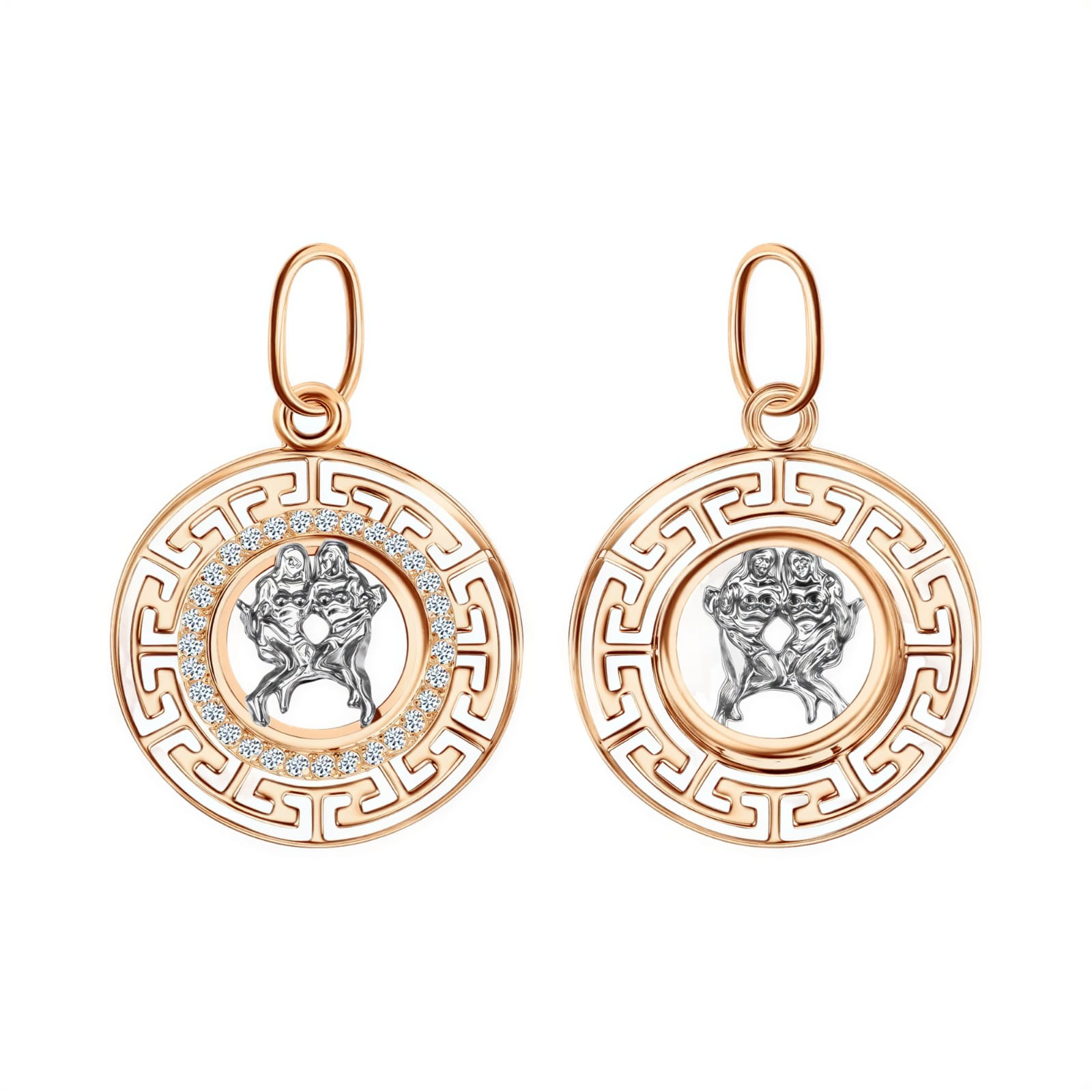 Ювелирное изделие - Подвеска из красного золота с фианитами в магазине Best-Gold 123347