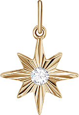 Ювелирное изделие - Подвеска из красного золота с фианитами в магазине Best-Gold 061067