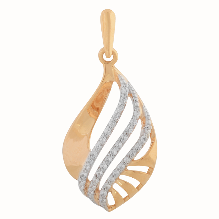 Ювелирное изделие - Подвеска из красного золота с фианитами в магазине Best-Gold 140090