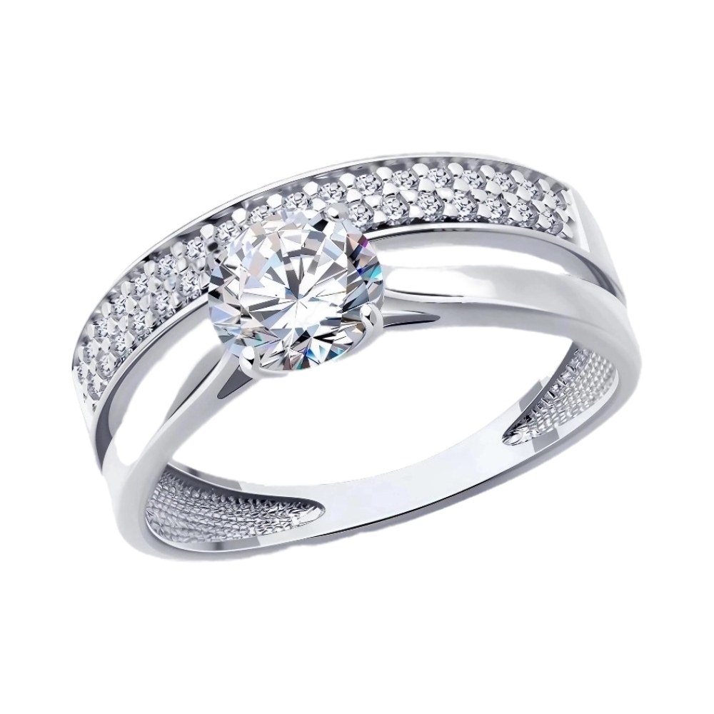 Кольцо из серебра с фианитами Ювелирное изделие - Кольцо из серебра с фианитами в магазине Best-Gold 151877