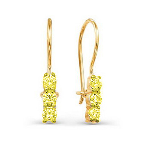 Серьги из красного золота с фианитами Ювелирное изделие - Серьги из красного золота с фианитами в магазине Best-Gold 072677