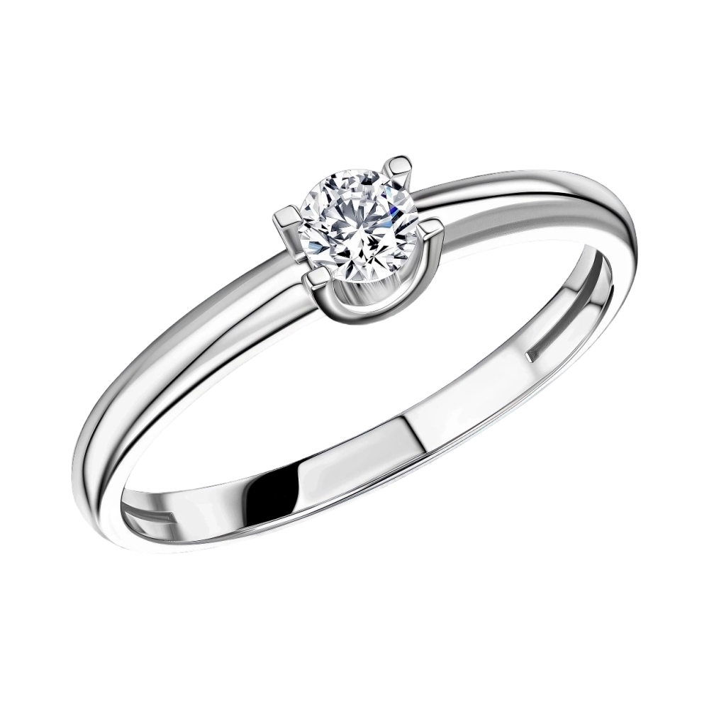 Ювелирное изделие - Кольцо помолвочное из белого золота с бриллиантами в магазине Best-Gold 131776