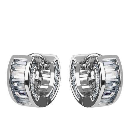Ювелирное изделие - Серьги из серебра с фианитами в магазине Best-Gold 028057