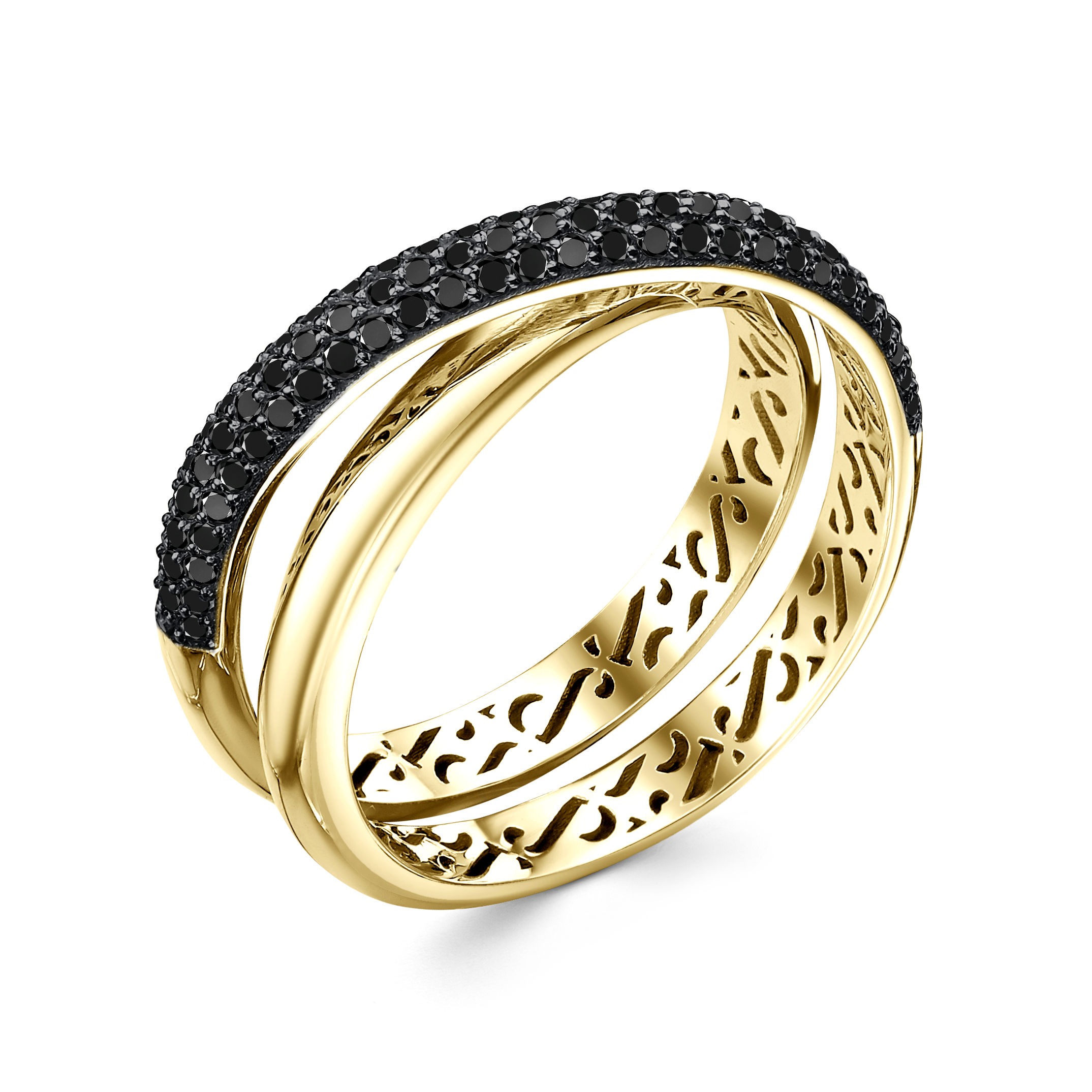 Ювелирное изделие - Кольцо из желтого золота с бриллиантами в магазине Best-Gold 131521