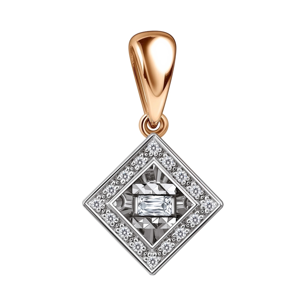 Подвеска из красного золота с бриллиантами Ювелирное изделие - Подвеска из красного золота с бриллиантами в магазине Best-Gold 150424