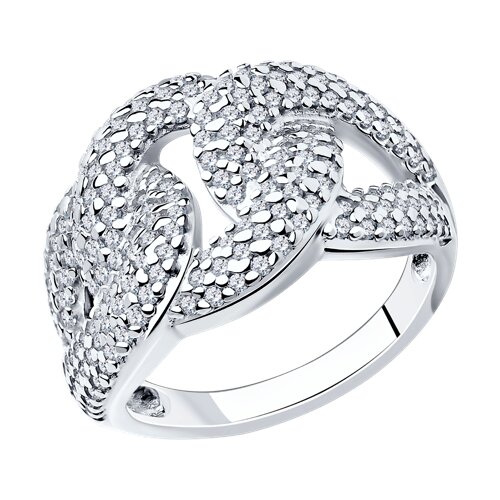 Ювелирное изделие - Кольцо из серебра с фианитами в магазине Best-Gold 070708