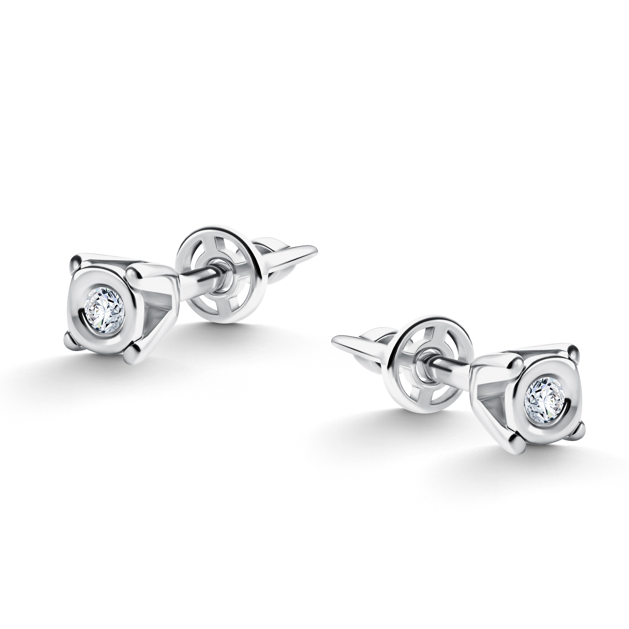 Серьги из белого золота с бриллиантами Ювелирное изделие - Серьги из белого золота с бриллиантами в магазине Best-Gold 154407