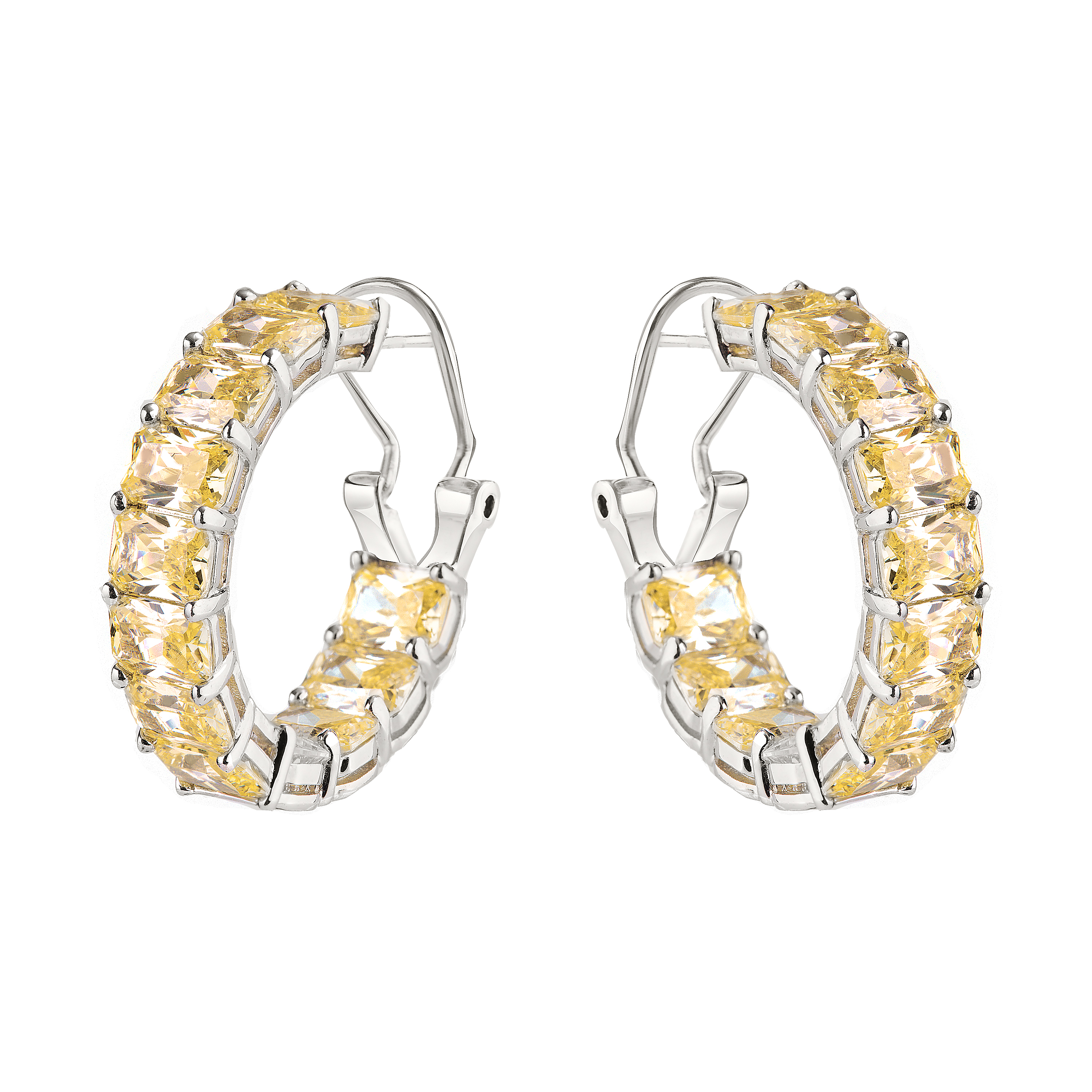 Ювелирное изделие - Серьги из серебра с цирконами в магазине Best-Gold 122459