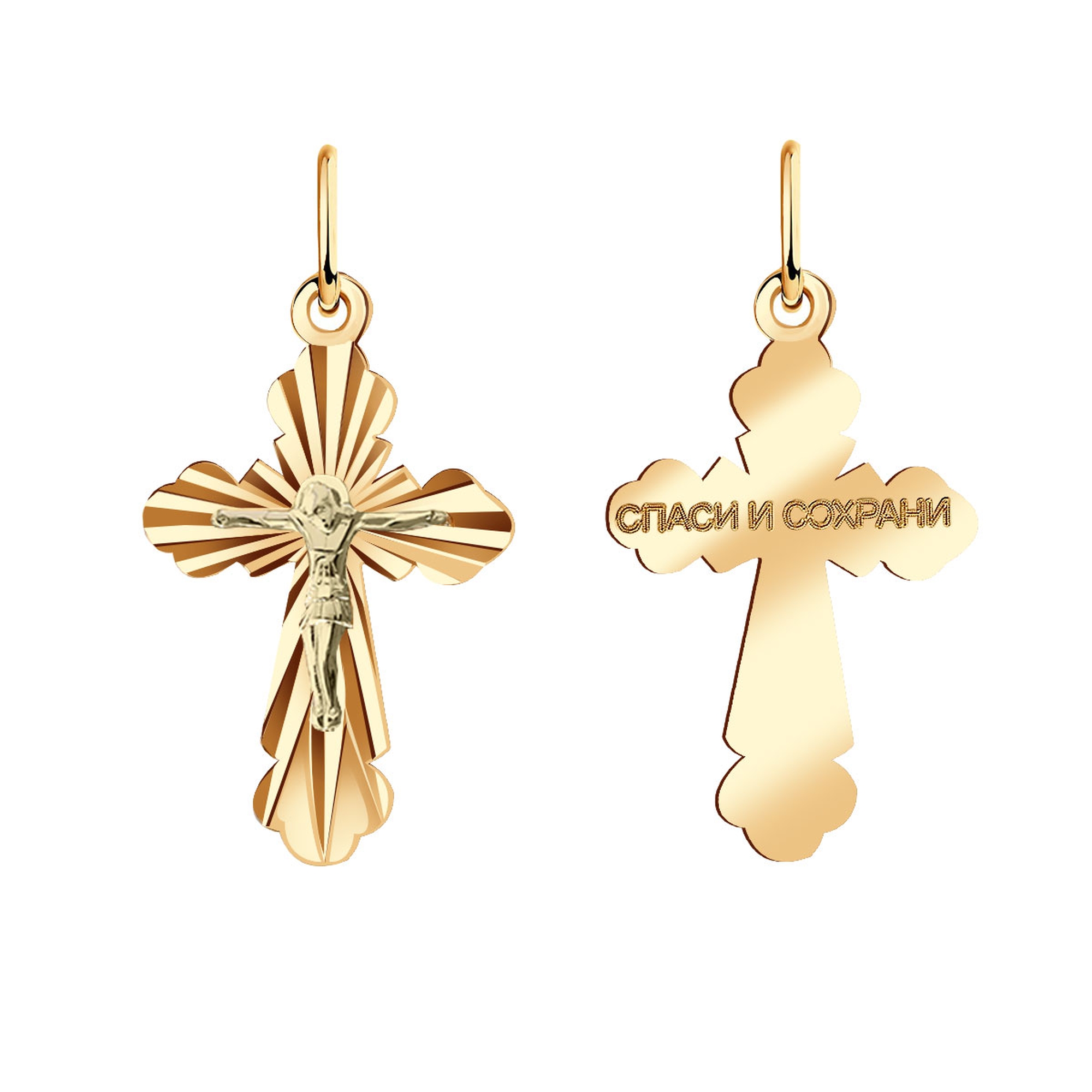 Крест из красного золота Ювелирное изделие - Крест из красного золота в магазине Best-Gold 064238