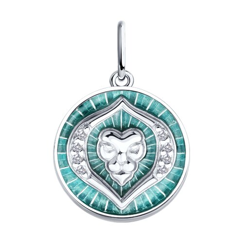 Ювелирное изделие - Подвеска из серебра с фианитами и эмалью в магазине Best-Gold 152871