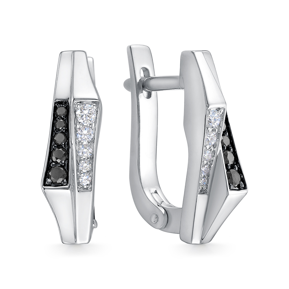 Серьги из белого золота с бриллиантами Ювелирное изделие - Серьги из белого золота с бриллиантами в магазине Best-Gold 142098