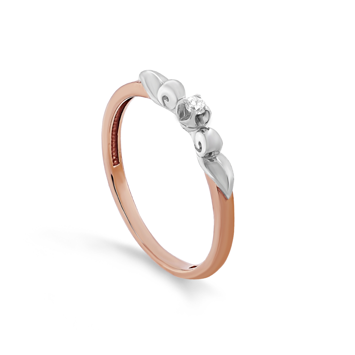 Ювелирное изделие - Кольцо из красного золота с бриллиантом в магазине Best-Gold 154912