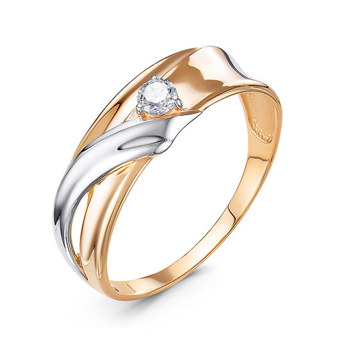 Кольцо из красного золота с фианитами Ювелирное изделие - Кольцо из красного золота с фианитами в магазине Best-Gold 097026