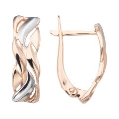 Ювелирное изделие - Серьги из комбинированного золота в магазине Best-Gold 101783