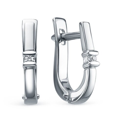 Серьги из белого золота с бриллиантами Ювелирное изделие - Серьги из белого золота с бриллиантами в магазине Best-Gold 078726