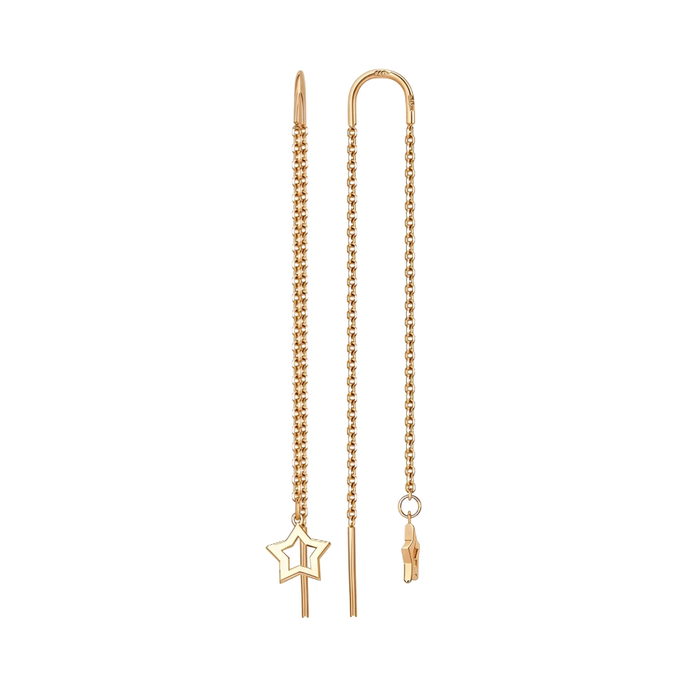 Ювелирное изделие - Серьги из красного золота в магазине Best-Gold 155356