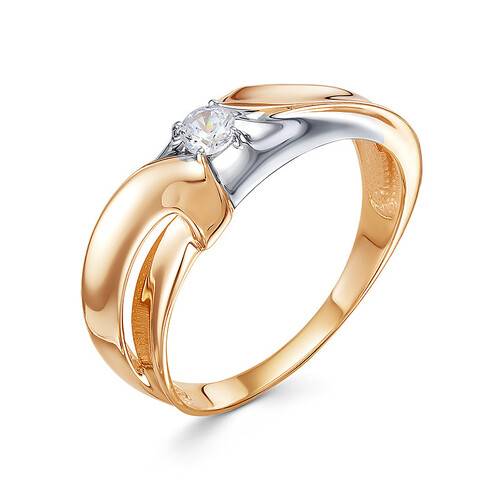 Ювелирное изделие - Кольцо из красного золота с фианитами в магазине Best-Gold 030285