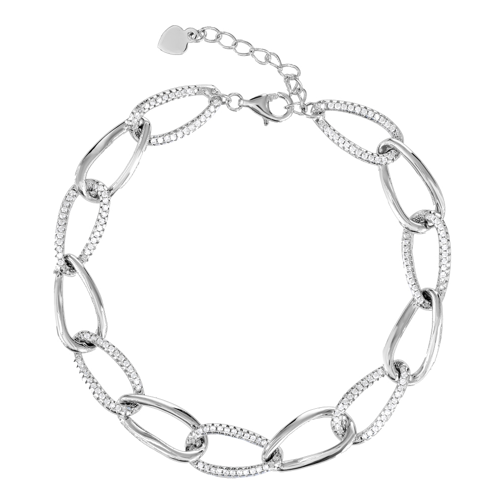 Браслет из серебра с цирконами Ювелирное изделие - Браслет из серебра с цирконами в магазине Best-Gold 146574