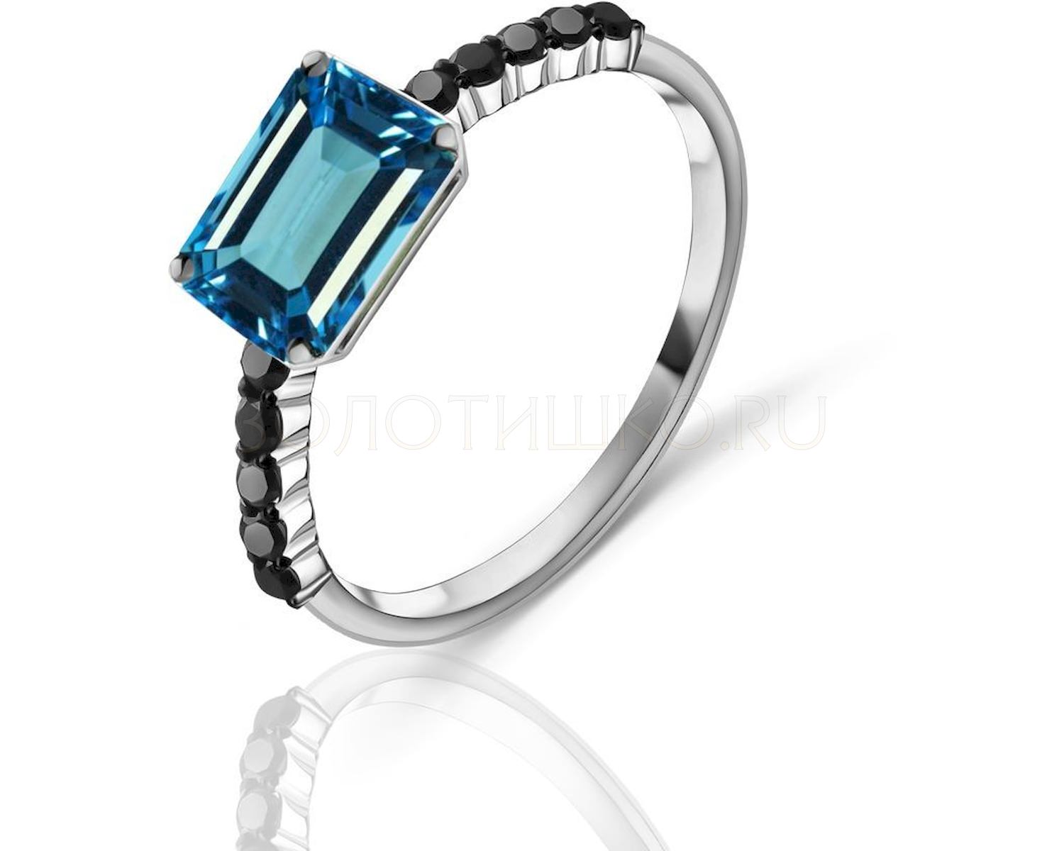 Кольцо в белом золоте с топазом Ювелирное изделие - Кольцо в белом золоте с топазом в магазине Best-Gold 129750