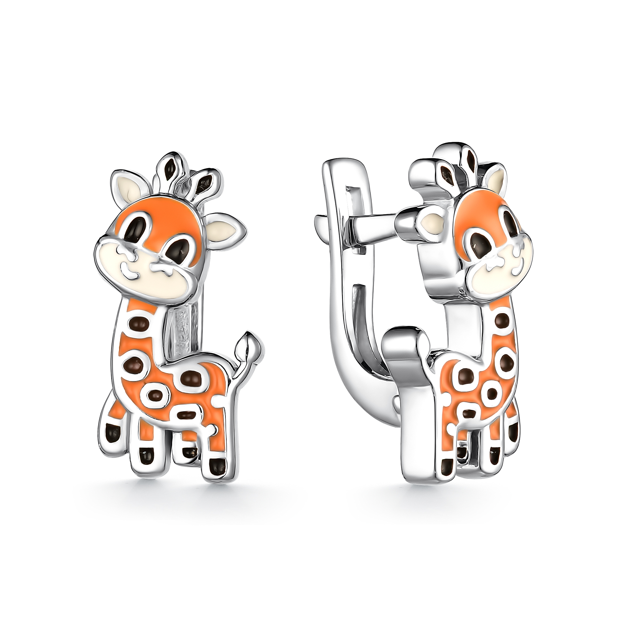 Серьги из серебра с эмалью Ювелирное изделие - Серьги из серебра с эмалью в магазине Best-Gold 125490