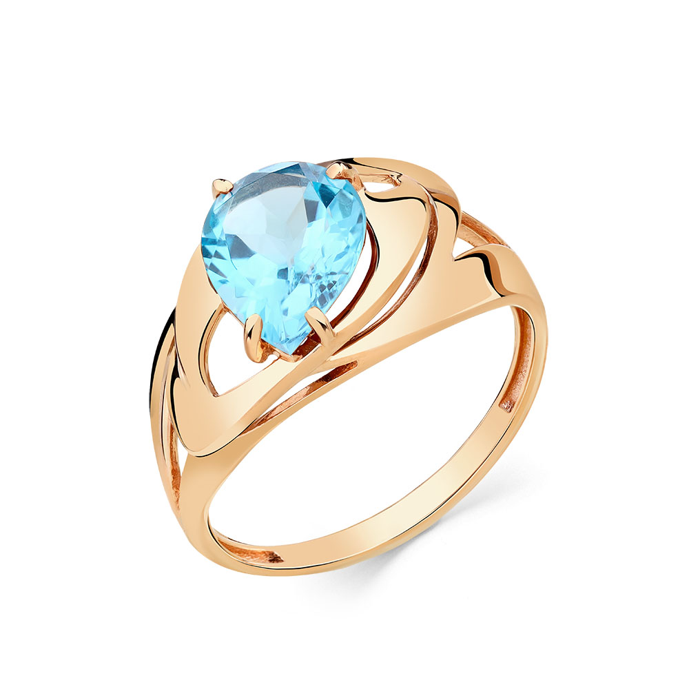 Кольцо из красного золота с топазом Ювелирное изделие - Кольцо из красного золота с топазом в магазине Best-Gold 142870