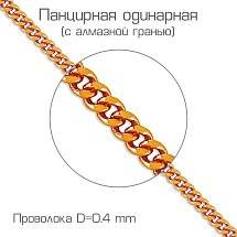 Ювелирное изделие - Цепь из красного золота плетение Панцирное в магазине Best-Gold 124127