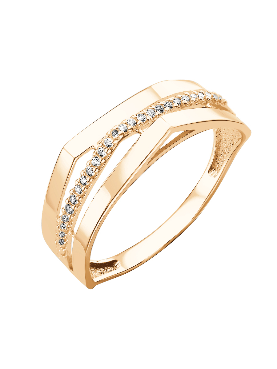 Ювелирное изделие - Кольцо из красного золота с фианитами в магазине Best-Gold 148434