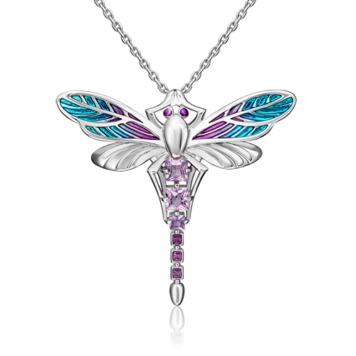 Ювелирное изделие - Подвеска из серебра с аметистами в магазине Best-Gold 090402