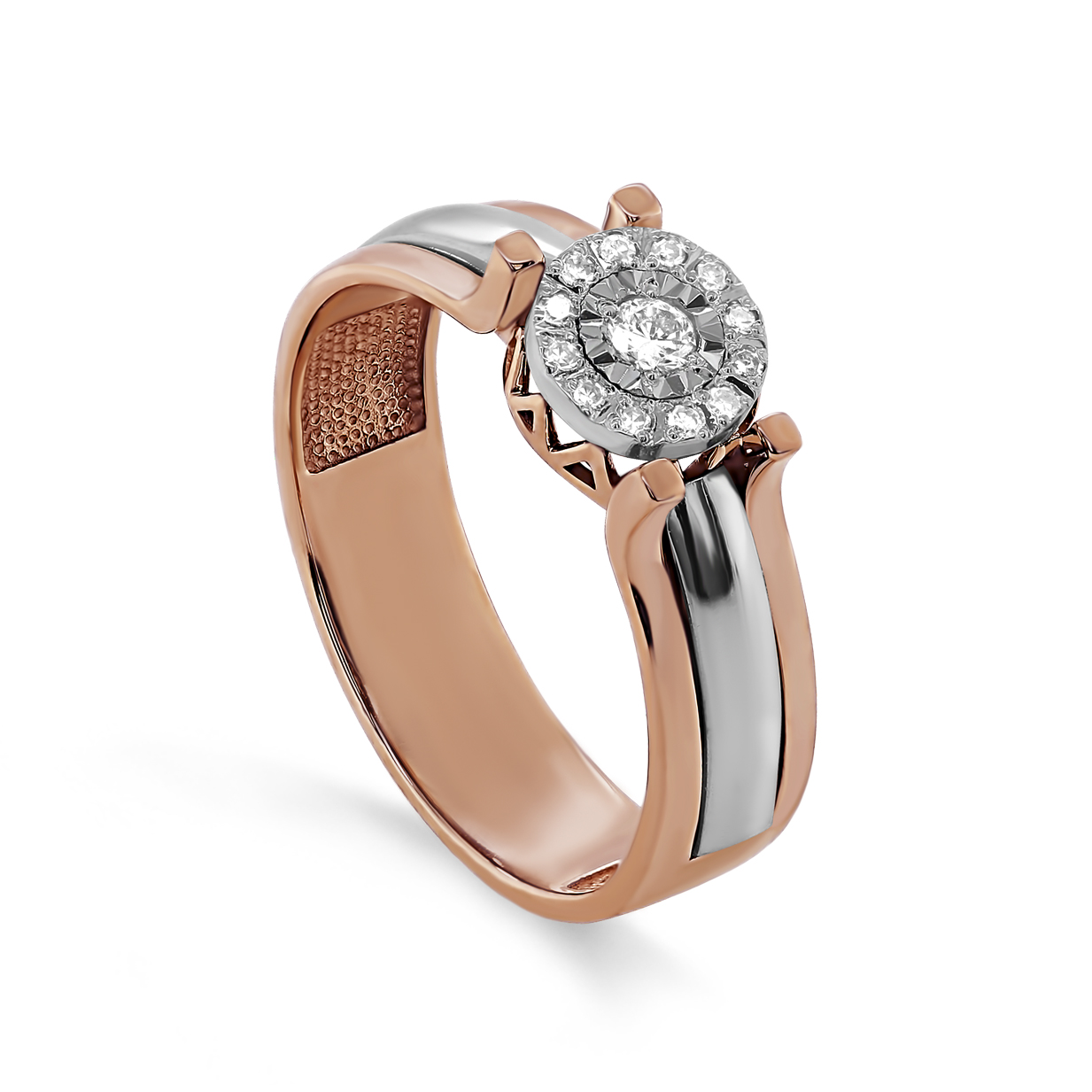 Кольцо из красного золота с бриллиантами Ювелирное изделие - Кольцо из красного золота с бриллиантами в магазине Best-Gold 127426