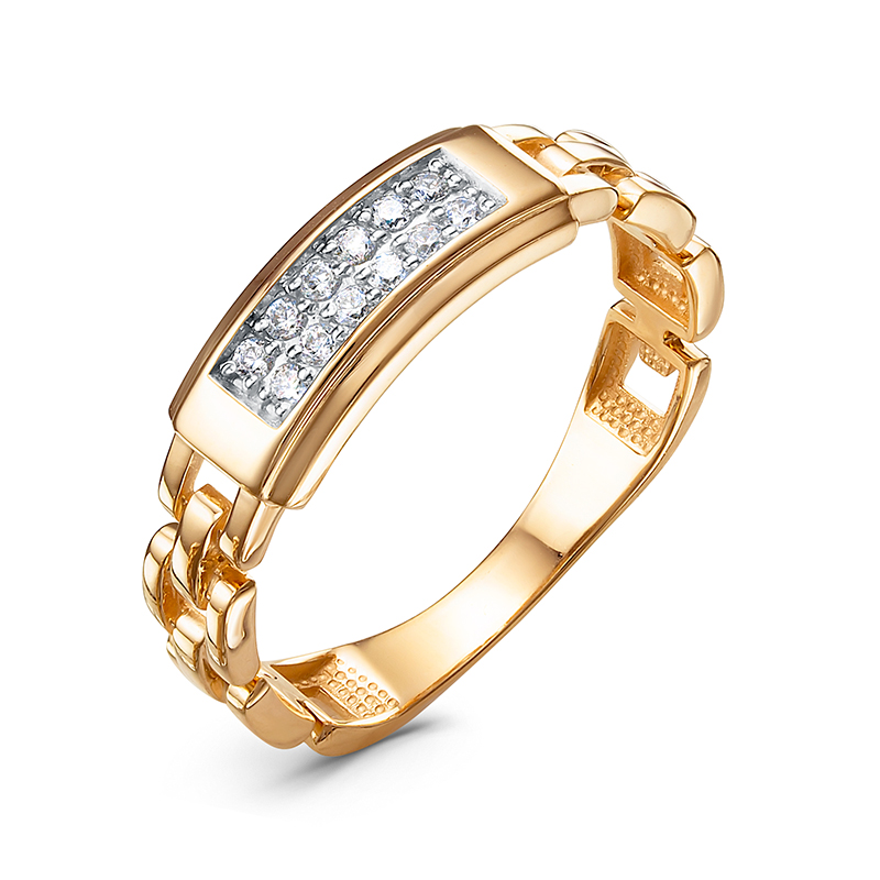 Кольцо из красного золота с фианитами Ювелирное изделие - Кольцо из красного золота с фианитами в магазине Best-Gold 133170