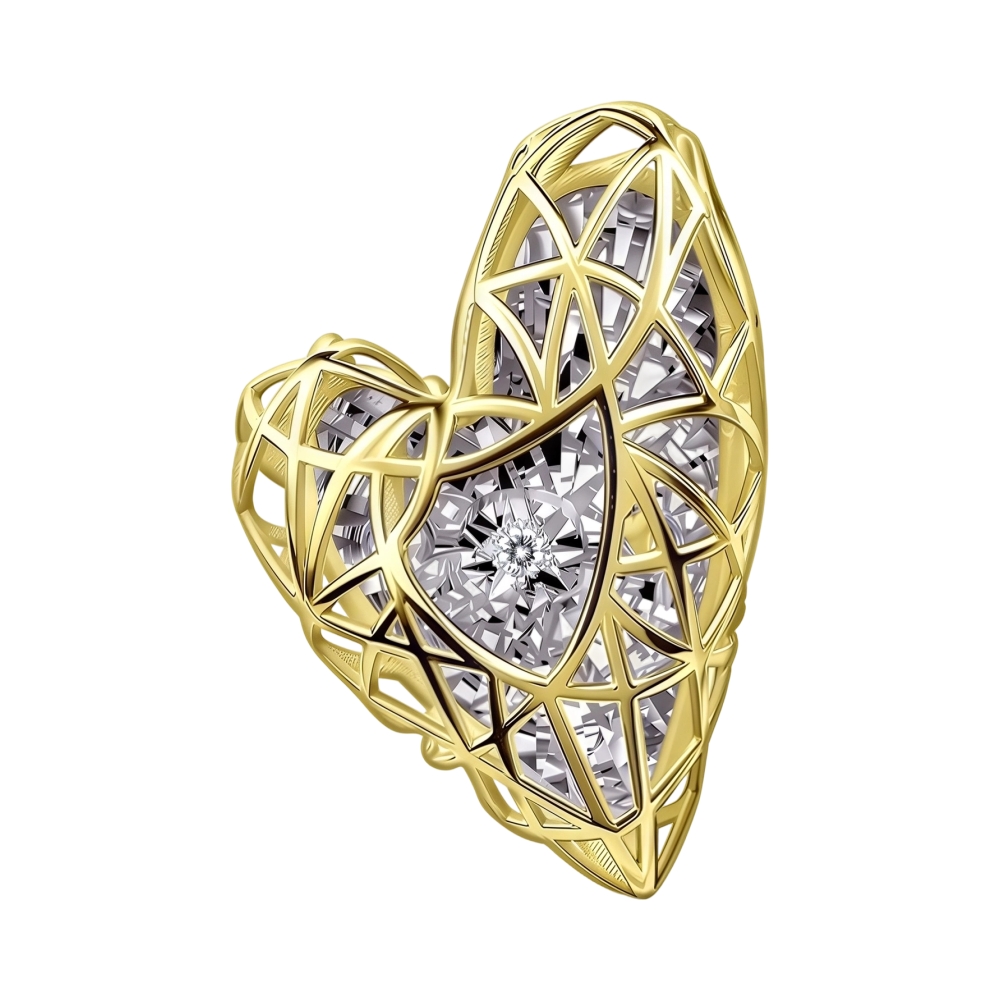 Подвеска из желтого золота с бриллиантом