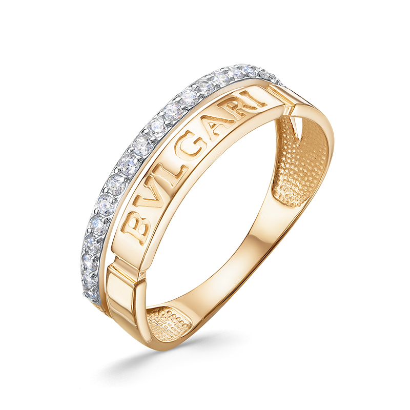 Кольцо из красного золота с фианитами Ювелирное изделие - Кольцо из красного золота с фианитами в магазине Best-Gold 149408