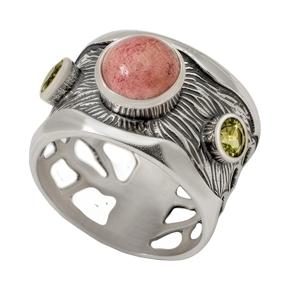 Кольцо из серебра с апатитом Ювелирное изделие - Кольцо из серебра с апатитом в магазине Best-Gold 153137