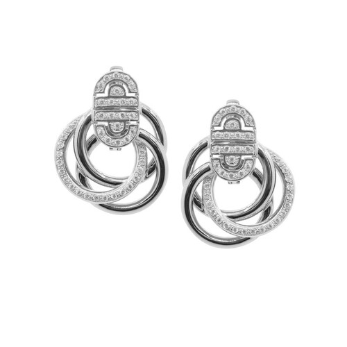 Ювелирное изделие - Серьги из серебра с фианитами в магазине Best-Gold 098914