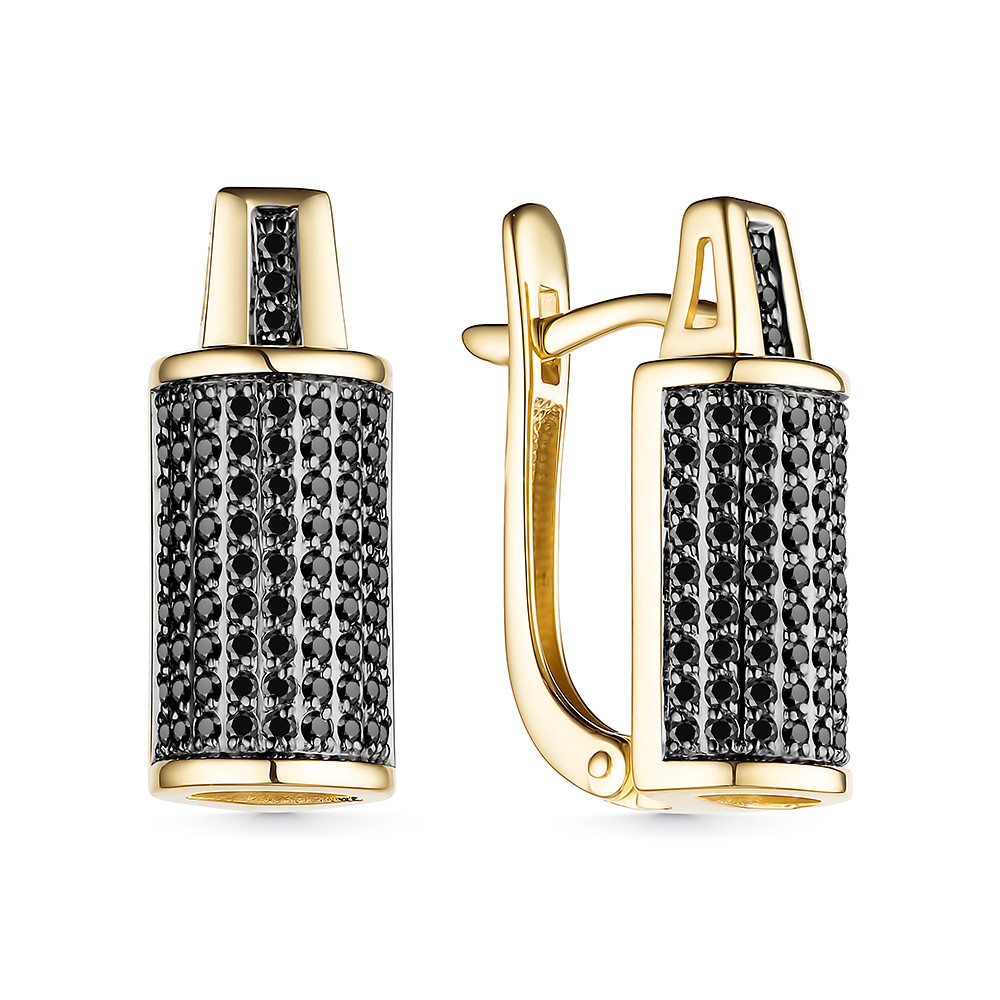 Серьги из жёлтого золота с бриллиантами Ювелирное изделие - Серьги из жёлтого золота с бриллиантами в магазине Best-Gold 033043