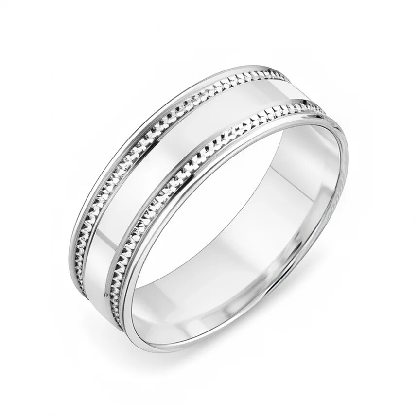 Обручальное кольцо в белом золоте Ювелирное изделие - Обручальное кольцо в белом золоте в магазине Best-Gold 131324