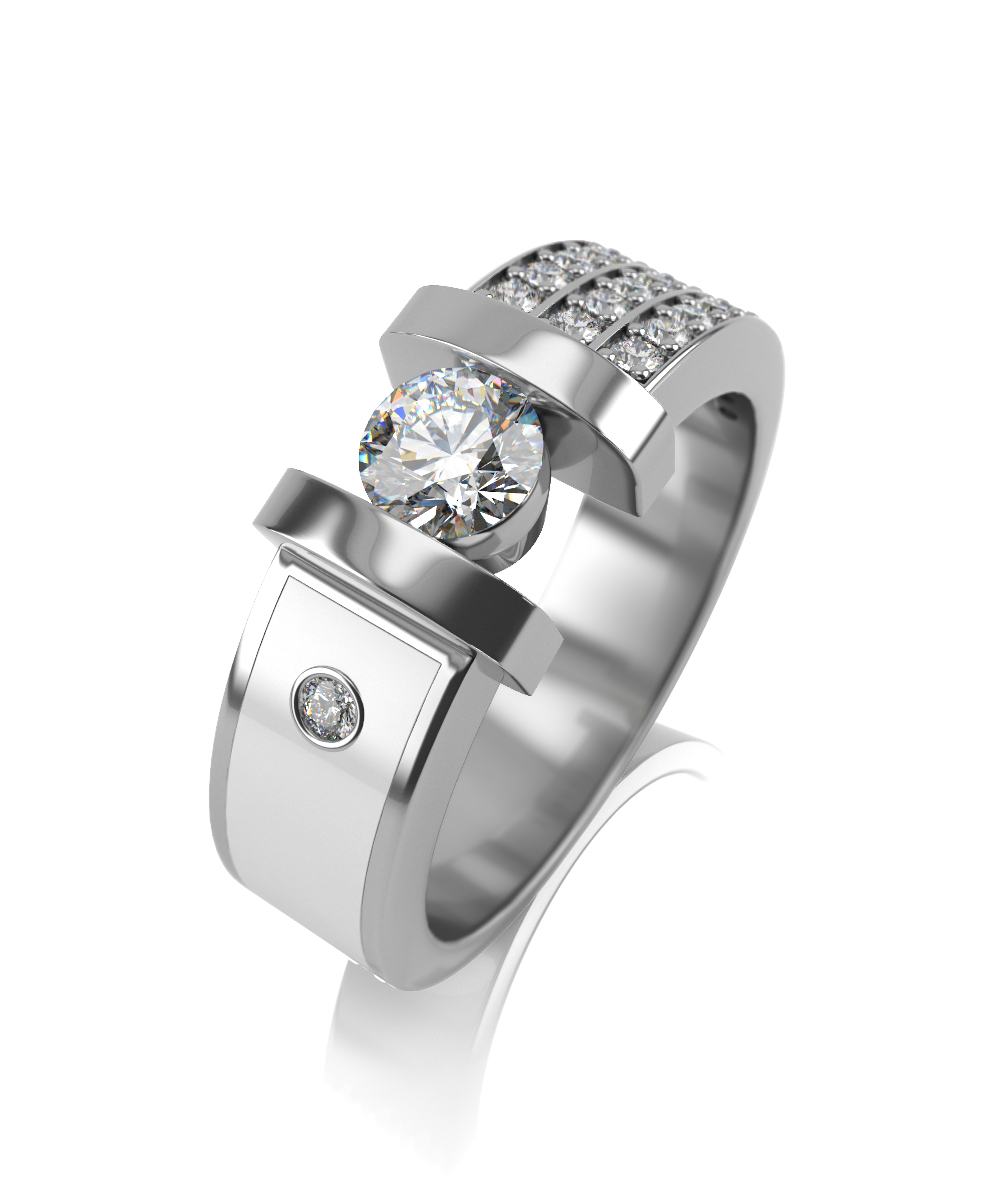 Кольцо из серебра с фианитом Ювелирное изделие - Кольцо из серебра с фианитом в магазине Best-Gold 134642