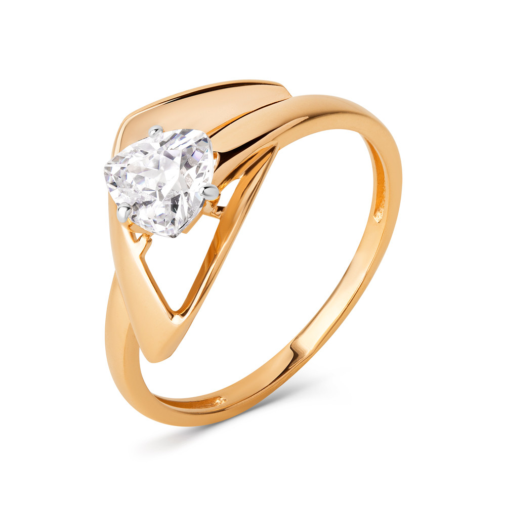 Ювелирное изделие - Кольцо из красного золота с фианитами в магазине Best-Gold 107031