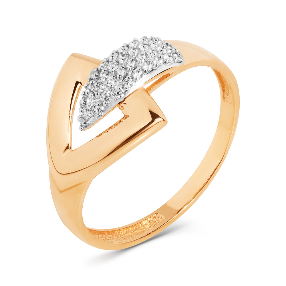 Ювелирное изделие - Кольцо из красного золота с фианитами в магазине Best-Gold 033800
