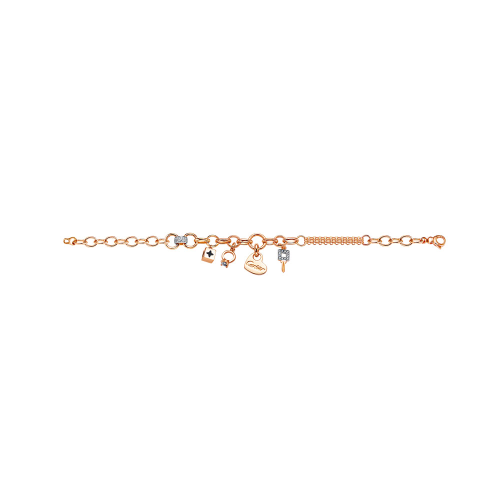 Ювелирное изделие - Браслет из красного золота с фианитами в магазине Best-Gold 149526