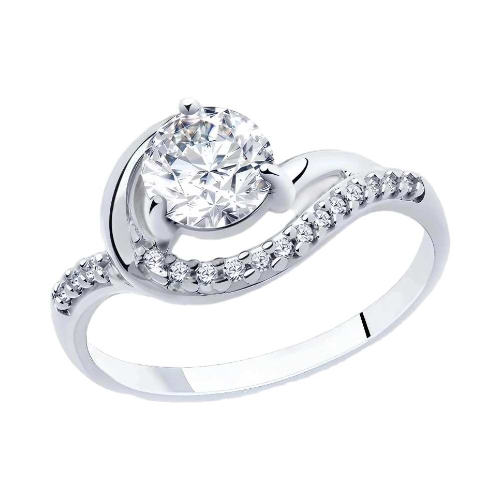 Ювелирное изделие - Кольцо из серебра с фианитами в магазине Best-Gold 151874