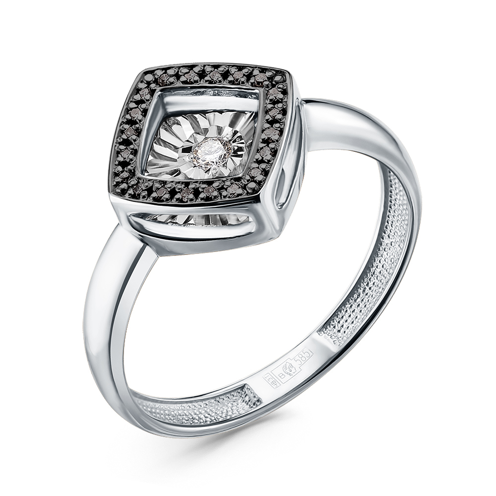 Кольцо из белого золота с бриллиантами Ювелирное изделие - Кольцо из белого золота с бриллиантами в магазине Best-Gold 139857