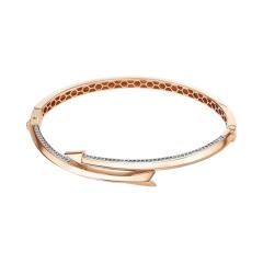 Ювелирное изделие - Браслет жесткий в красном золоте с фианитами в магазине Best-Gold 144268